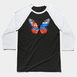 Slovakian Flag  Butterfly - Gift for Slovakian From Slovakia Baseball T-Shirt